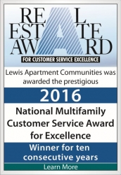 lewis apartment communities cel award for 2016
